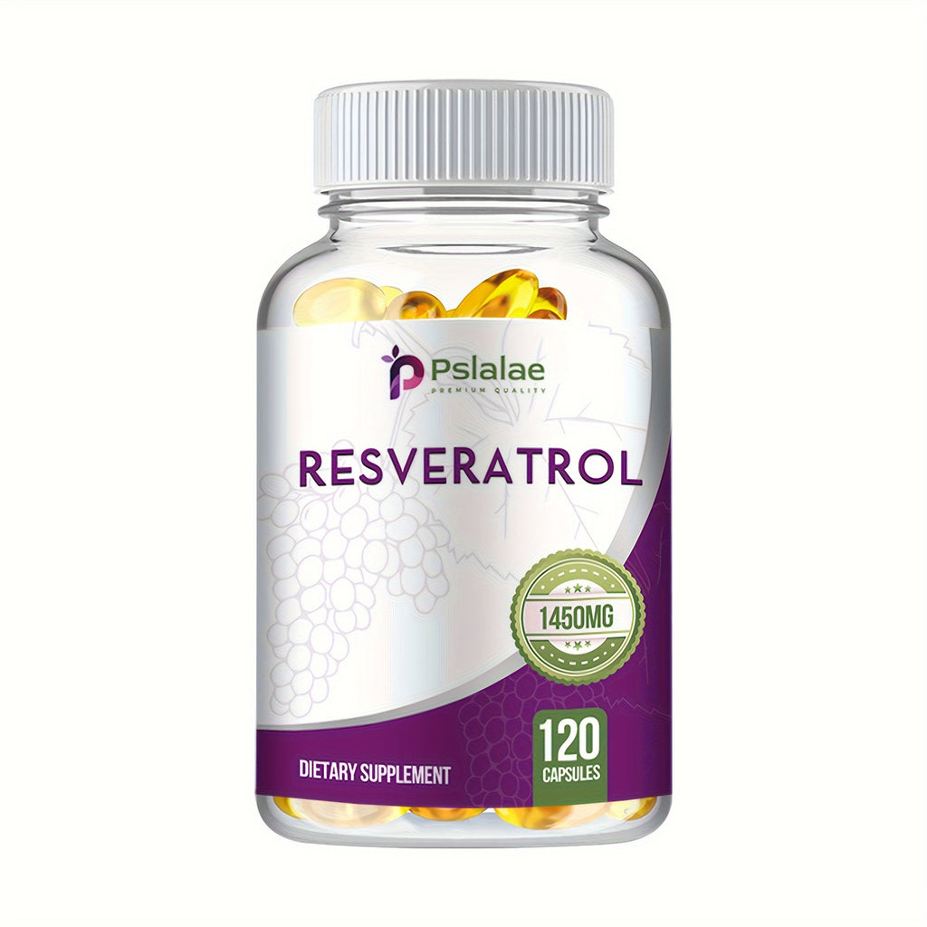 Trans Resveratrol - With Vitamin C, Green Tea, Grape Seeds - Anti-Aging, Antioxidants, For Immune Support - 120pcs