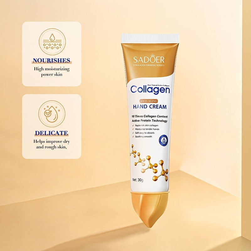 Hydrating Collagen Hand Cream 1- 3pcs, Moisturizing Anti-aging skincare, make Light Beige younger-looking, for All Light Beige Types Hypoallergenic - Ideal for Dry Autumn & Winter