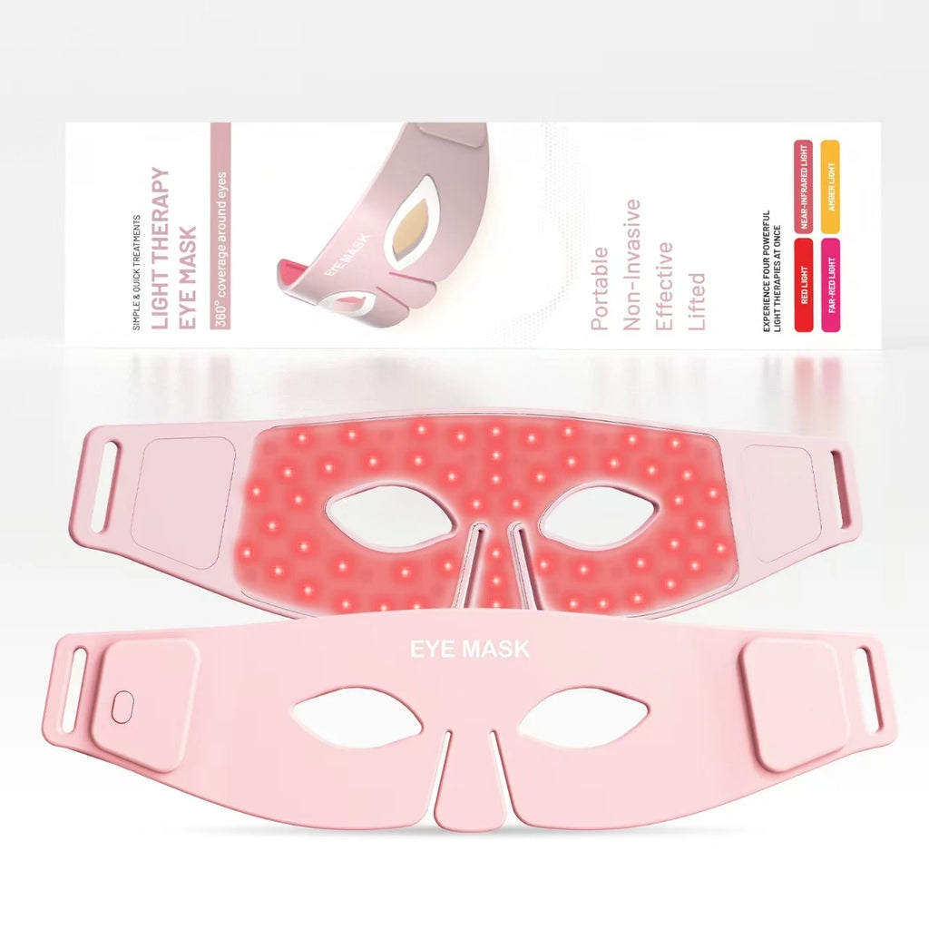 LED Eye Mask - Photon Therapy Red & Infrared Light for Wrinkle Removal & Anti-Aging