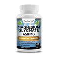Magnesium Glycinate - Nerves System, Improve Mood Nervous, Muscles Recovery, Heart Health, Sleep Quality Support