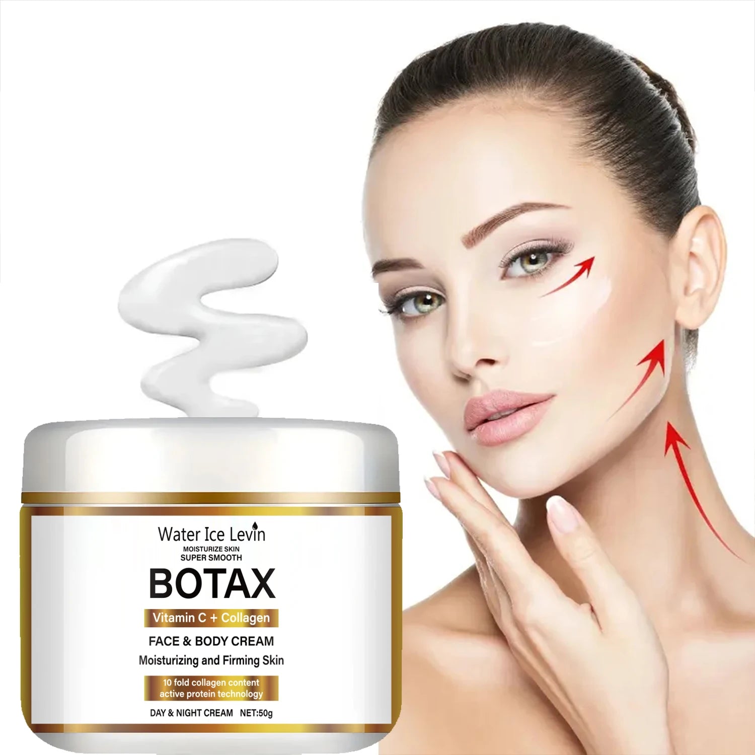 Niacinamide Collagen Cream with Vitamin C - Firming Facial Moisturizer for Day & Night