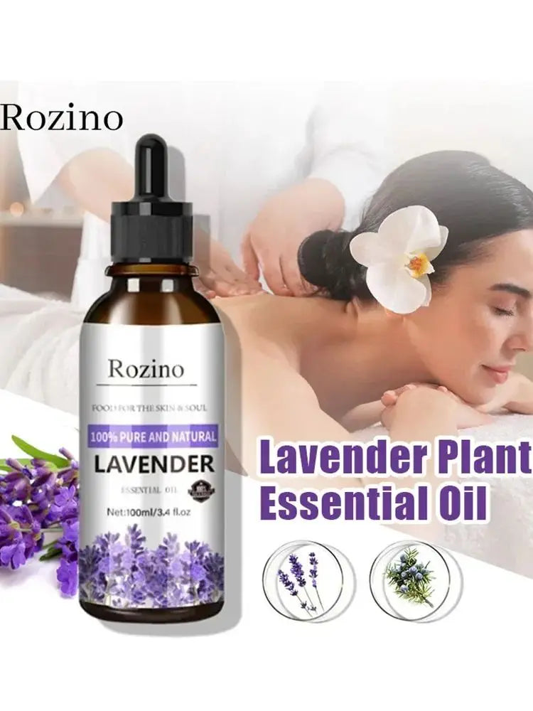 100ml Lavender Plant Essential Oil SPA Moisturizing Comfortable Calming Nourishing and Moisturizing Massage Essence No Additive