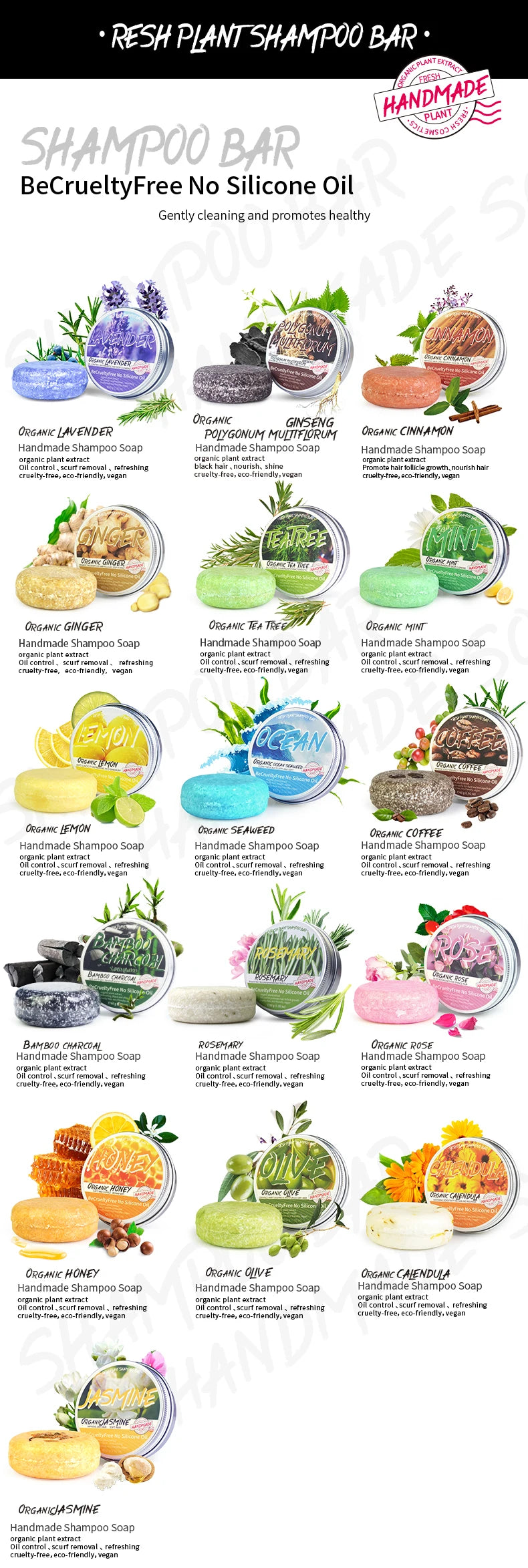 Lavender shampoo is refreshing, oil controlling, and smooth for hair, solving the problem of oily scalp without silicone oil res