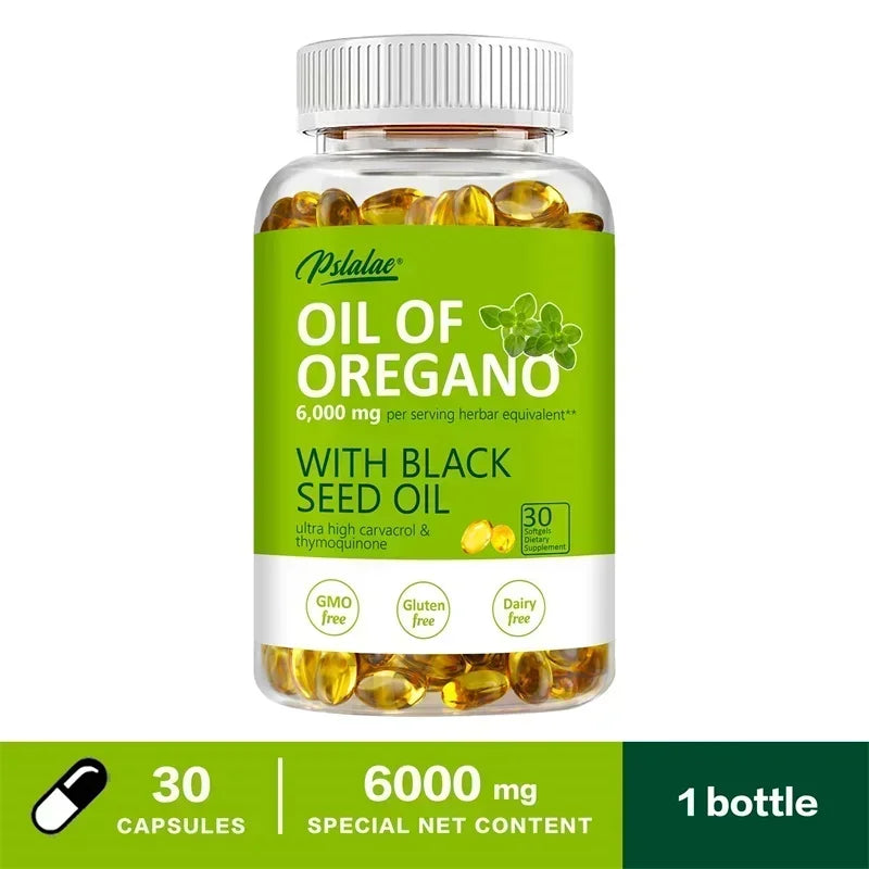 Oregano Oil - Immune and Antioxidant Support Supplement To Help Sustain Overall Well-Being, Healthy Intestinal Flora