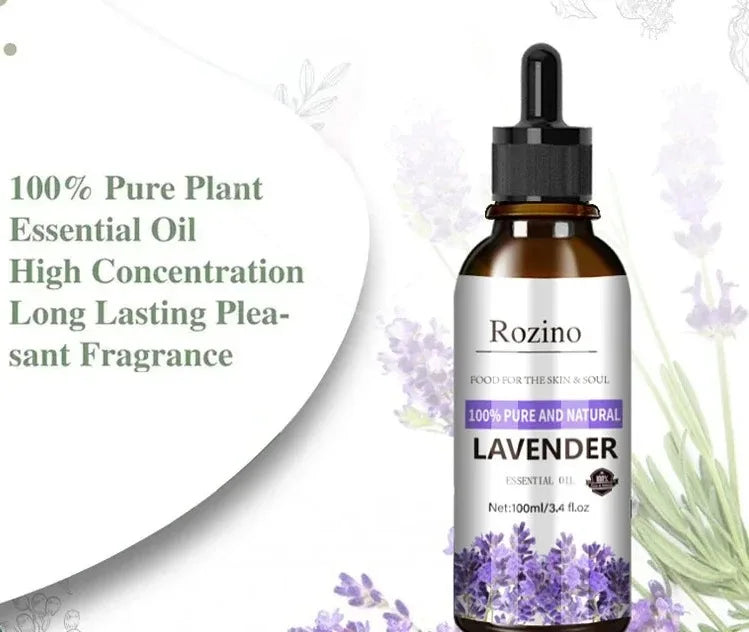 100ml Lavender Plant Essential Oil SPA Moisturizing Comfortable Calming Nourishing and Moisturizing Massage Essence No Additive