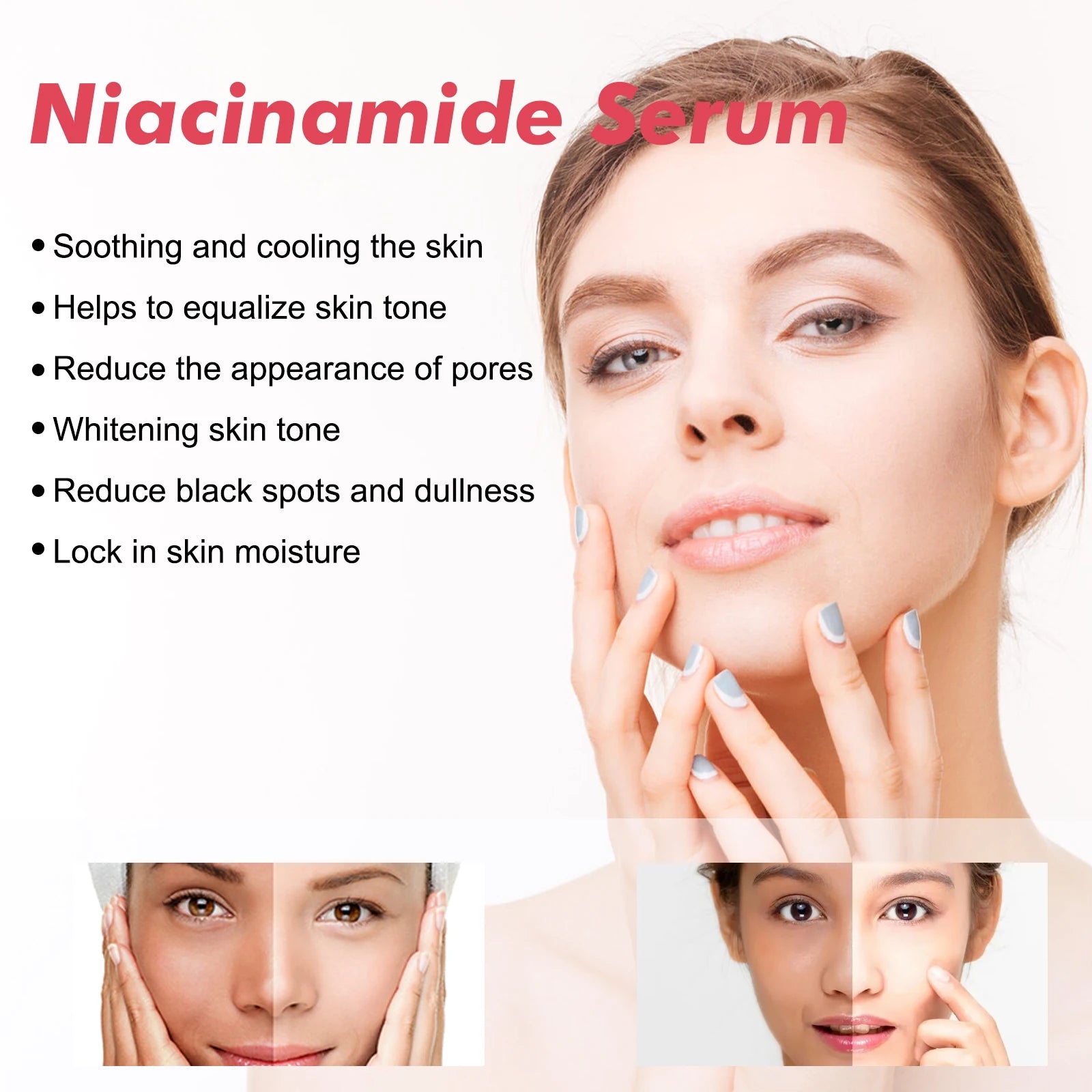 Niacinamide Facial Serum - Fade Melanin, Brighten Skin & Shrink Pores, Dark Spot Remover 150ml