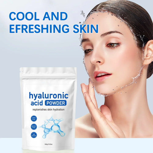 100g Hyaluronic Acid Mask Powder & Spoon Hydrating Smoothing Brighten Nourish Reduced Wrinkles Repairing Skin Barrier Face Mask