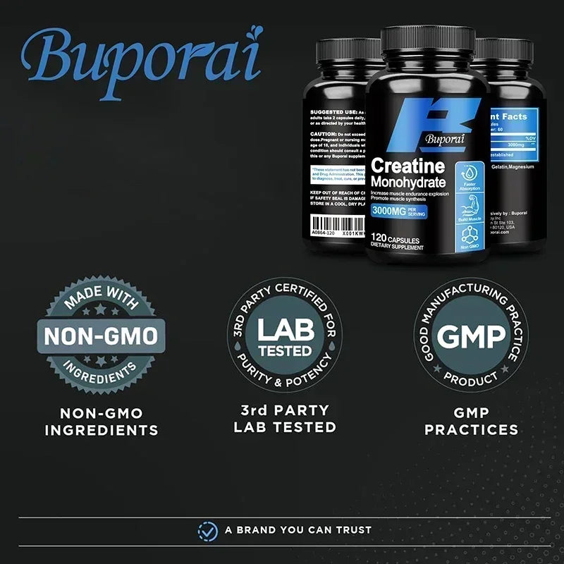 Creatine Monohydrate - Enhance Muscle Strength, Promote Muscle Recovery and Growth, and Improve Athletic Performance