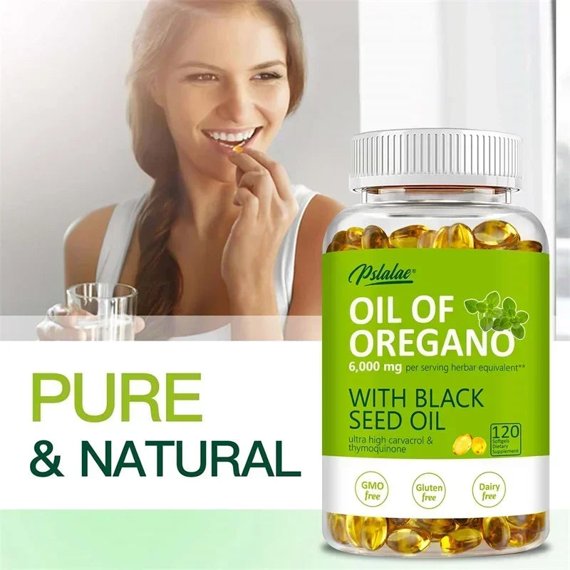 Oregano Oil - Immune and Antioxidant Support Supplement To Help Sustain Overall Well-Being, Healthy Intestinal Flora