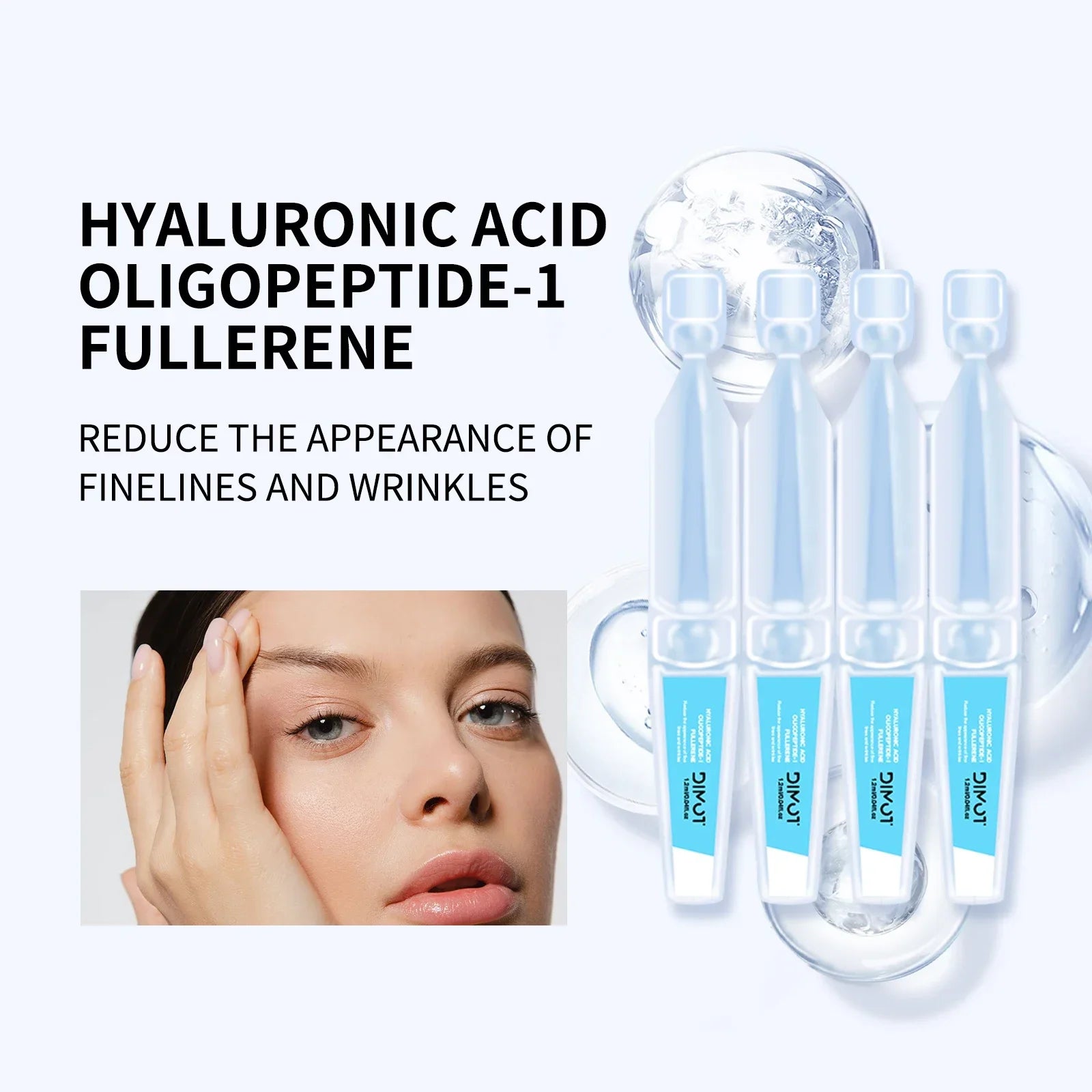 30 Bottles 3% Hyaluronic Acid Serum - Anti-aging, deep nourishment, PFC, collagen. Face slimming, whitening, lifting & firming.
