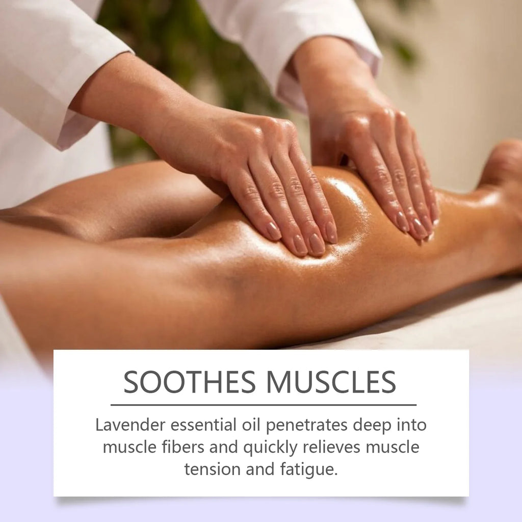 Lavender Essential Oil Relief Stress Improve Sleep Spa Moisturizing Comfortable Calming Nourishing Body Relaxing Massage Essence