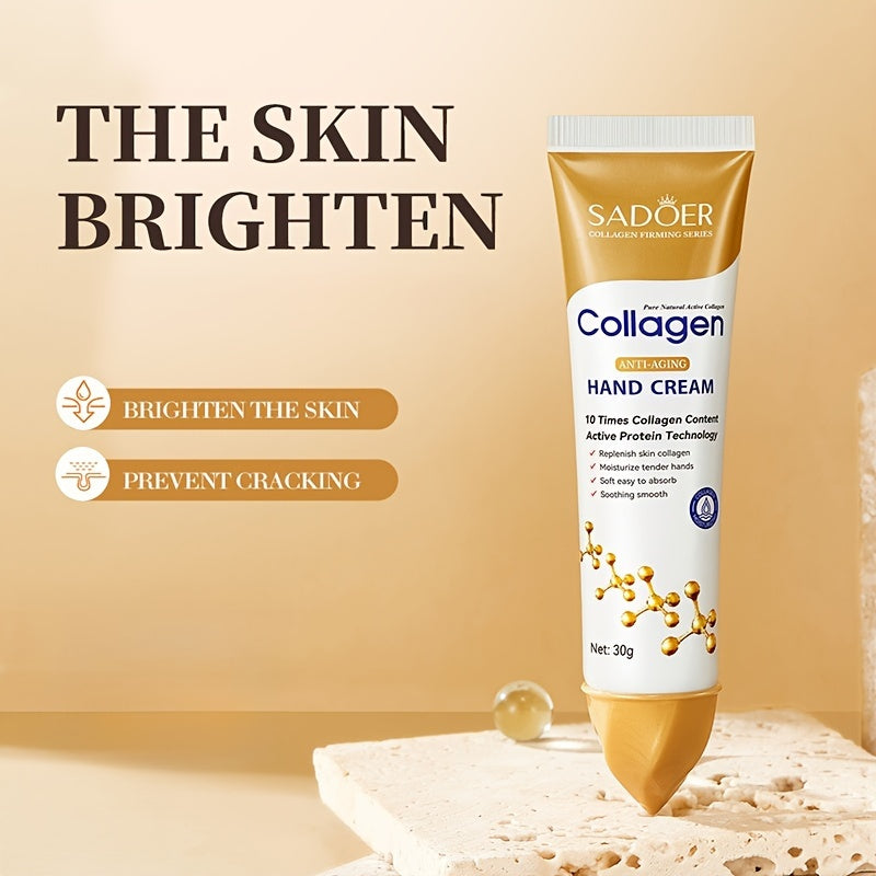 Hydrating Collagen Hand Cream 1- 3pcs, Moisturizing Anti-aging skincare, make Light Beige younger-looking, for All Light Beige Types Hypoallergenic - Ideal for Dry Autumn & Winter