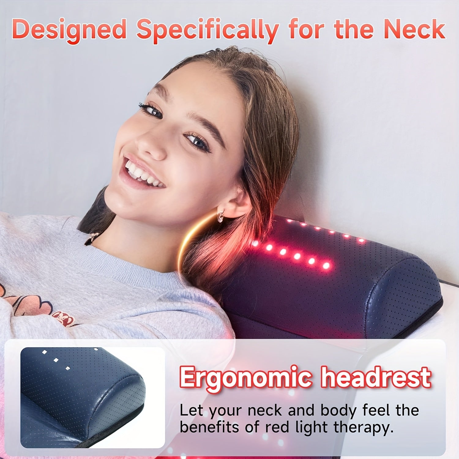 Red Light Therapy Pad - Leather Dual Wavelength LED for Pain Relief & Body Wellness, 19x36 inch