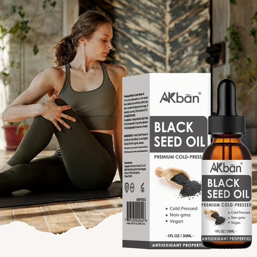 Black Seed Oil - Cold-Pressed Nigella Sativa Black Cumin Seed Oil Omega 3 6 9, Liquid Pure Blackseed Oil Antioxidant - 30ml/1 Fl Oz