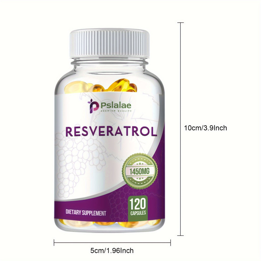 Trans Resveratrol - With Vitamin C, Green Tea, Grape Seeds - Anti-Aging, Antioxidants, For Immune Support - 120pcs